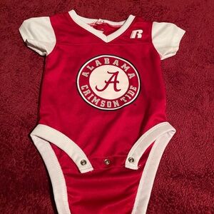 Russell Athletic Red and White Baby Bodysuit